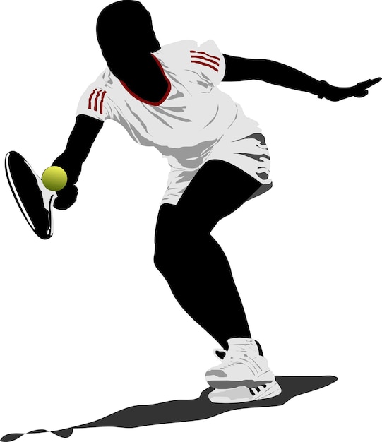 Vektor tennisspieler-vektorillustration