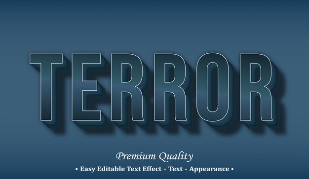 Terror 3d schriftstil-effekt