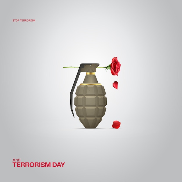 Terrorismus-tag kreatives abstraktes design