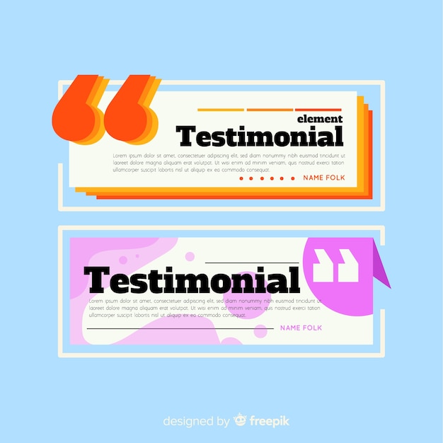 Testimonial design