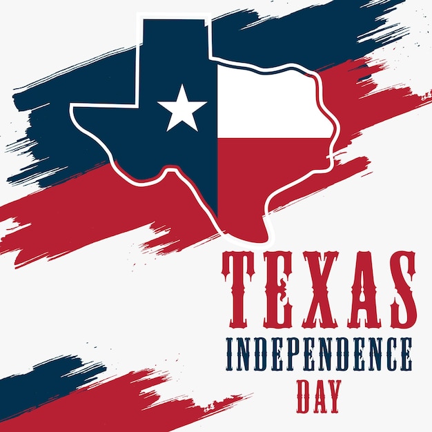 Vektor texas independence day design für posterkarten-banner-hintergrundmoderne hintergrundvektorillustration