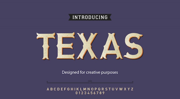 Texas-schrifttyp-alphabet