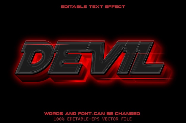 Text Devil Effect Moderner Stil