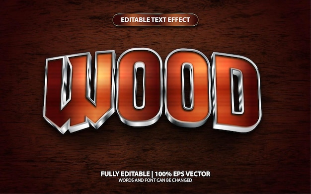 Text-effekt 3d-holz