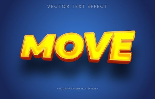 Text-Effekt 3D sieht gelb aus
