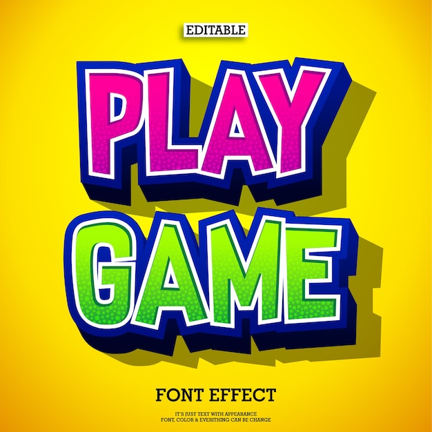 Text-effekt für spiel-logo-design