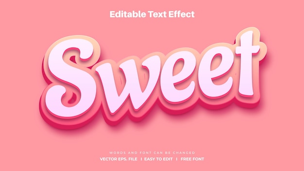 Text-Effekt-Stil für süße Zuckercandy