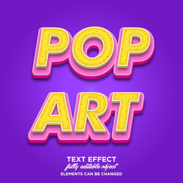 Textart der pop-art 3d