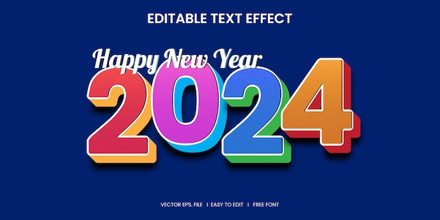 Vektor texteffekt 2024