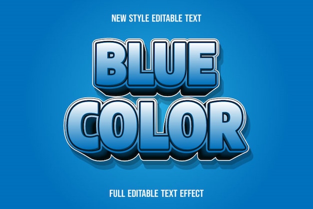 Texteffekt 3d blaue farbe farbe blauer und schwarzer farbverlauf