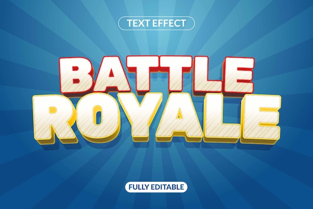 Texteffekt Battle Royale Spiel für Werbung, Social Media Branding, Titel und vieles mehr