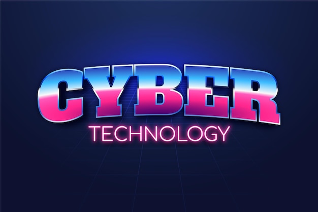 Texteffekt-Design der Cyber-Technologie