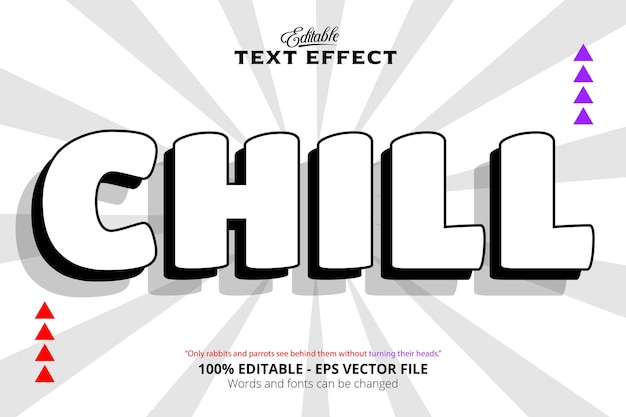 Texteffekt editierbar Chill-Text Comic-Cartoon-Hintergrund