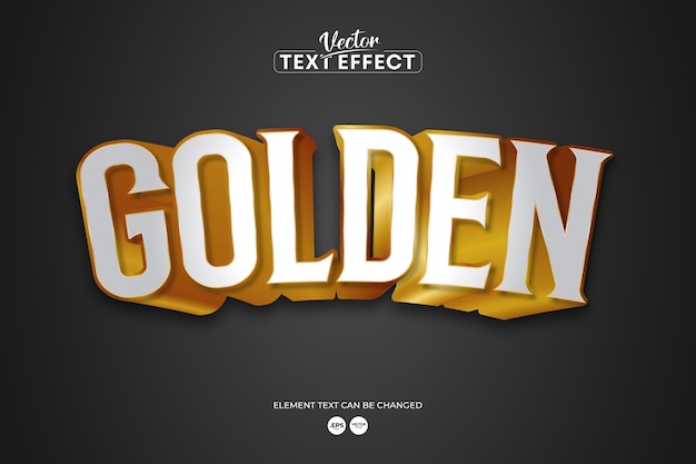 Vektor texteffekt golden