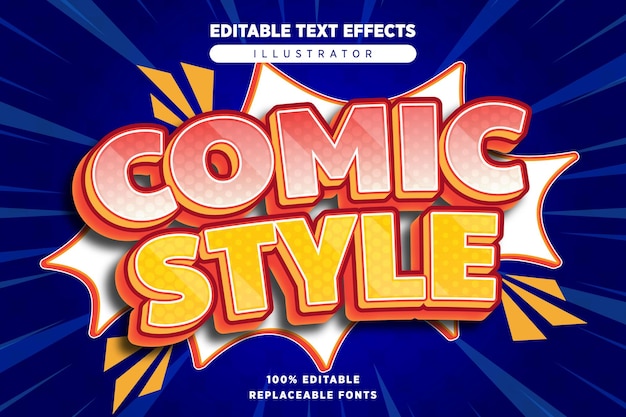 Vektor texteffekt im comic-stil editierbar