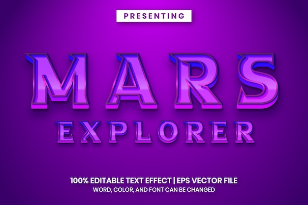 Texteffekt im stil des mars explorer-filmkinos