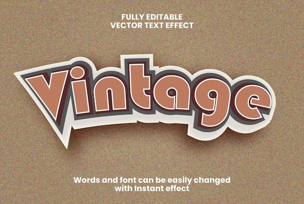 Texteffekt im vintage-3d-stil