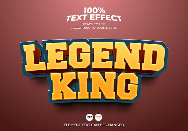Texteffekt „Legend King“.