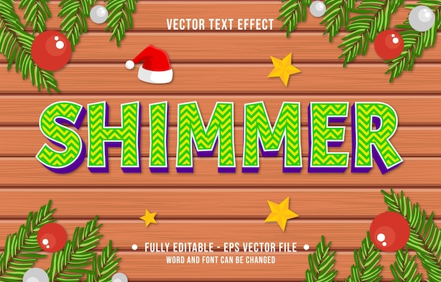 Texteffekt urlaub stil weihnachtsthema hintergrund