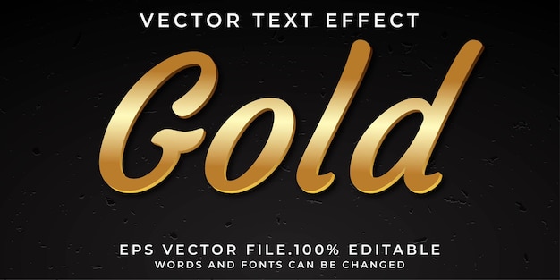 Vektor texteffekte gold