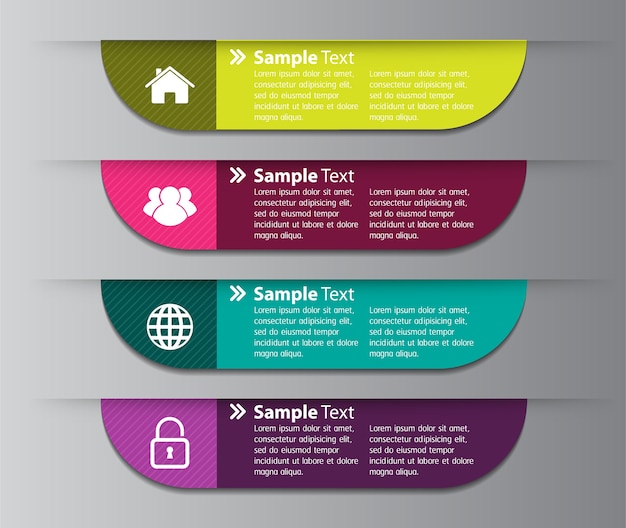 Textfeld-vorlage, banner infografik