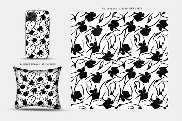 Textil- und tapetenmuster ein druckbares digitales illustrationswerk blumendruckdesigns