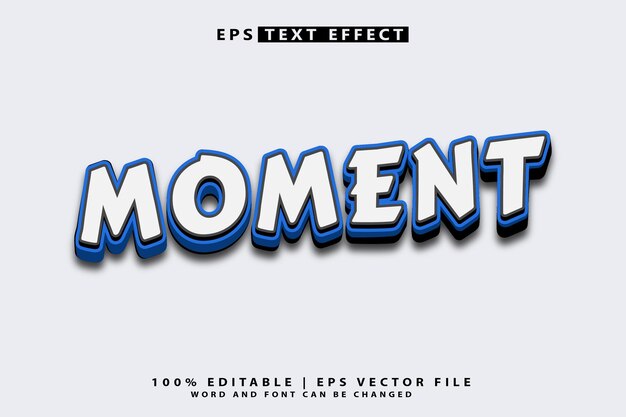 Textmoment-Effekt im 3D-Stil