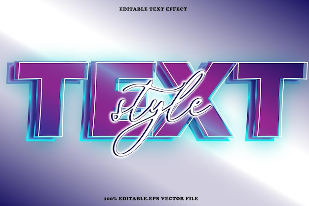 Textstil Bearbeitbarer Texteffekt 3D-Prägeverlaufsstil