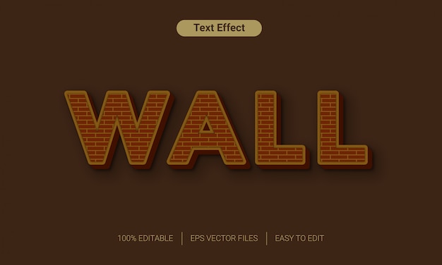 Textstil-Effekt der braunen Backsteinmauer