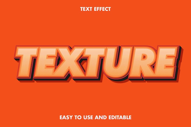 Textur Text Effekt. Bearbeitbarer Schriftstil.