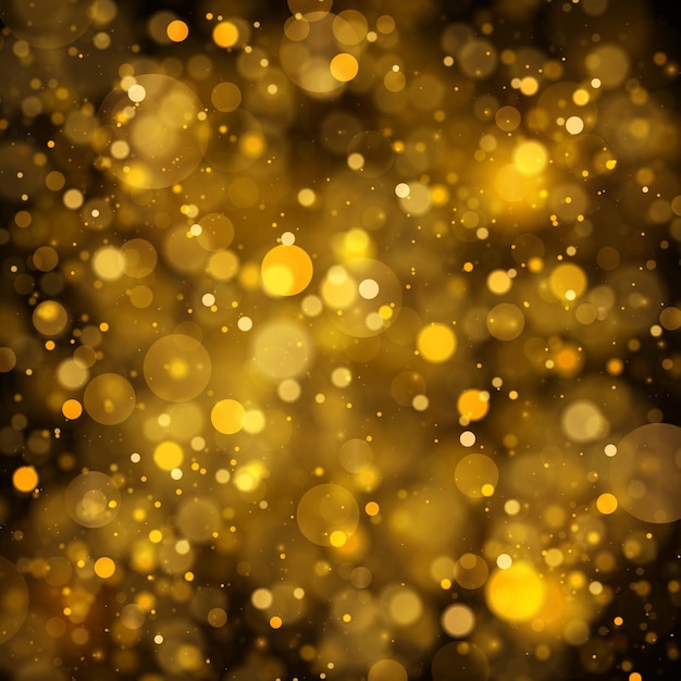 Vektor texturhintergrund abstrakt schwarz und gold glitzer und elegant für weihnachten staubweiß funkelnde magische staubpartikel magisches konzept abstrakter hintergrund mit bokeh-effekt vektor