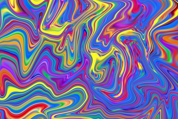 Texturierte Hintergründe aus flüssigem Marmor Wellenförmige psychedelische Hintergründe Abstrakte Malerei für Wed-Design