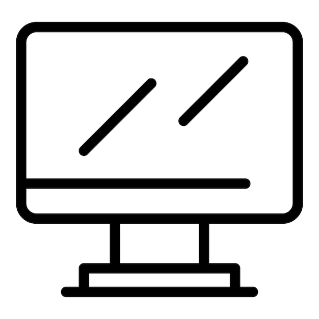 Tft-Monitor-Schnittstellensymbol Umriss des Tft-Monitor-Schnittstellen-Vektorsymbols für Webdesign isoliert auf weißem Hintergrund