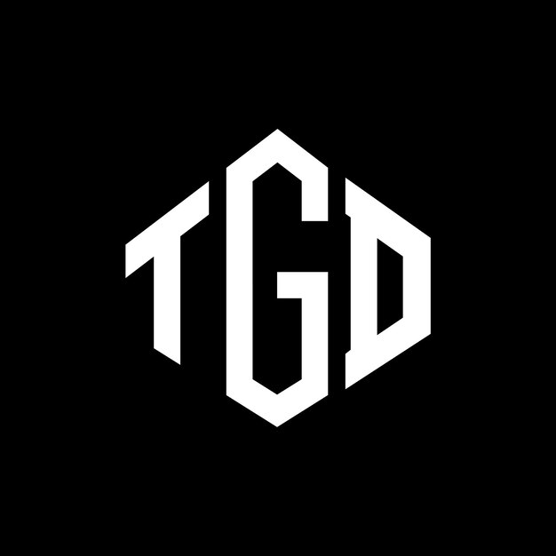 Vektor tgd buchstaben-logo-design mit polygon-form tgd polygon- und würfelform logo-design tgd sechseck-vektor-logos-schablone weiße und schwarze farben tgd monogram geschäfts- und immobilien-logo