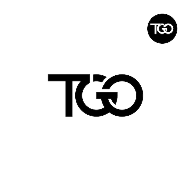 TGO Monogramm-Logo-Design mit Buchstaben