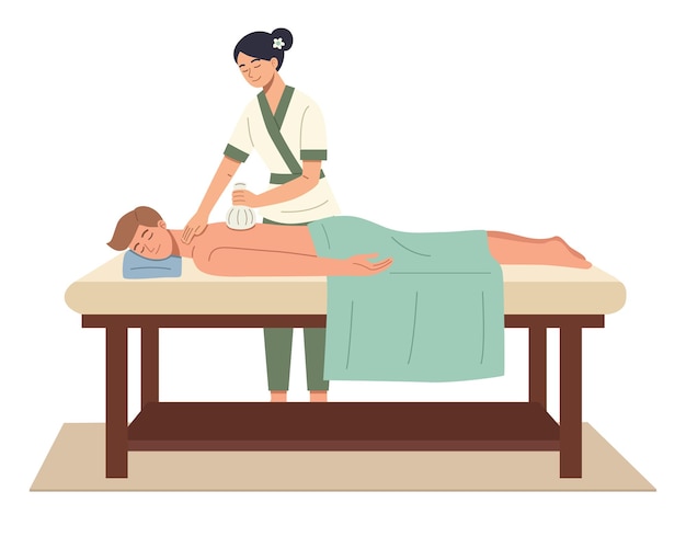 Thailändische Kräuterballmassage