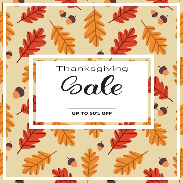 Thanksgiving day sale herbst traditionelles einkaufen rabatt saisonale preis von banner