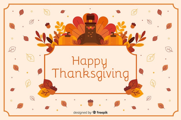 Thanksgiving-hintergrund im flat design