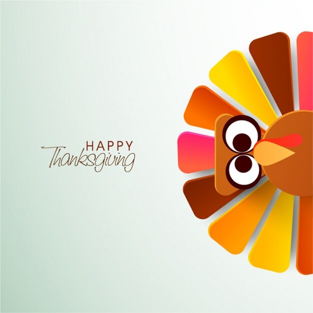 Thanksgiving-hintergrund mit geometrischen truthahn