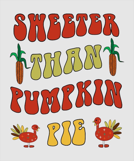 Thanksgiving retro thanksgiving svg, retro wellig groovy dankbar mama premium vector