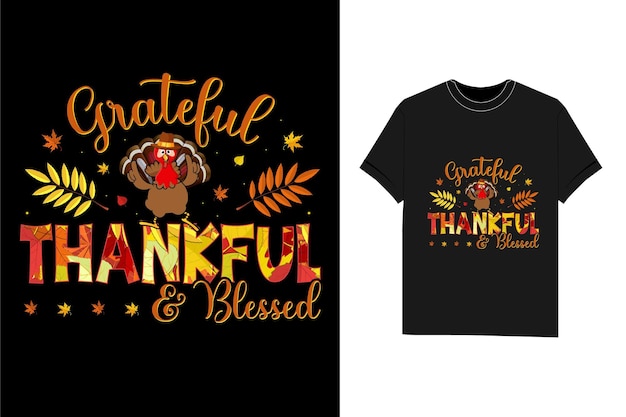 Vektor thanksgiving-t-shirt-design