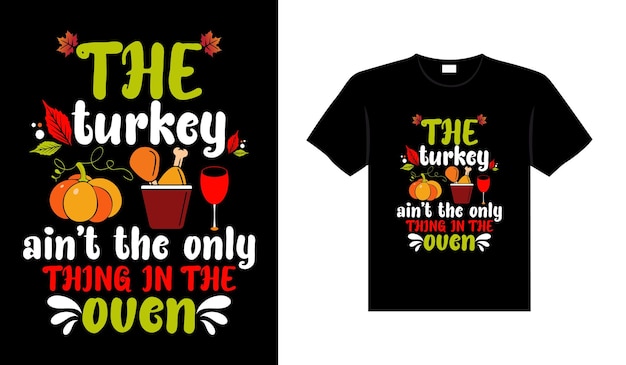 Thanksgiving-typografie-t-shirt-design oder happy thanksgiving-vektor-poster-design