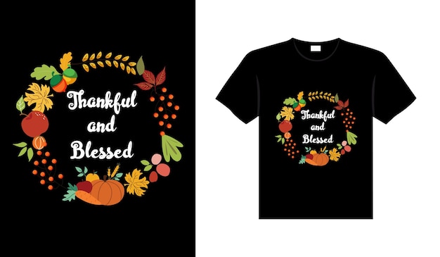 Vektor thanksgiving-typografie-t-shirt-design oder happy thanksgiving-vektor-poster-design