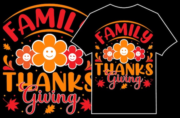 Vektor thanksgiving typografischer t-shirt-vektor.