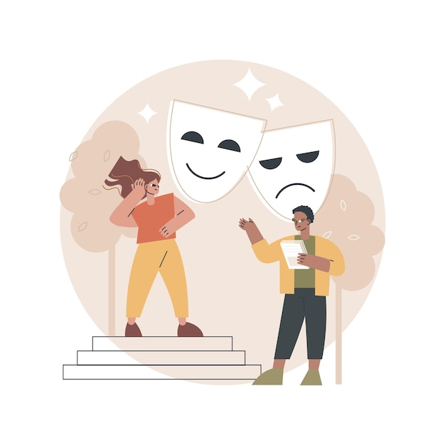 Theatercamp abstrakte Illustration