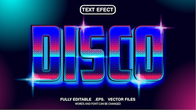 Themadisco mit bearbeitbarem Texteffekt