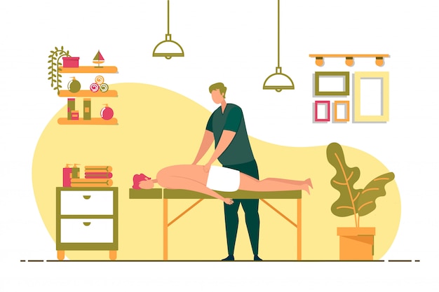Therapeutische Rückenmassage im Spa