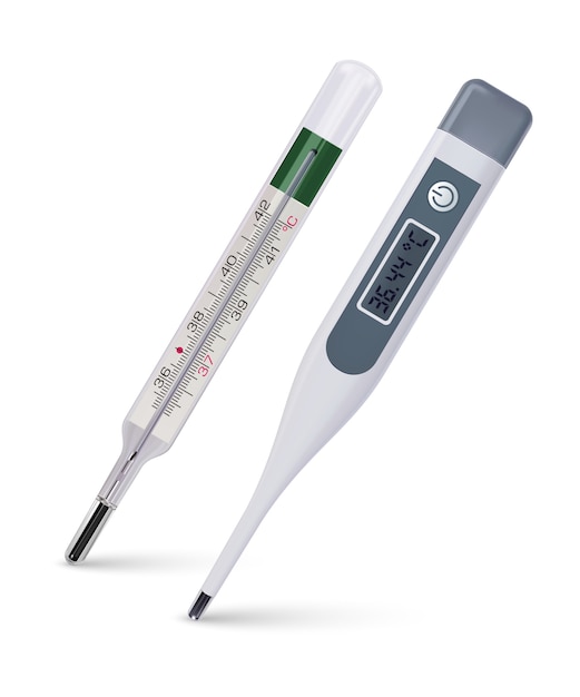 Thermometer auf weiß.
