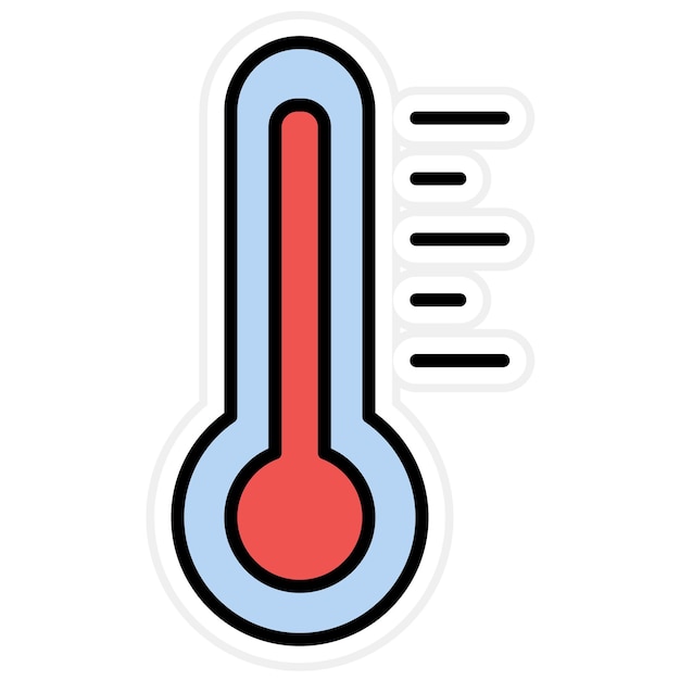 Thermometer-Icon-Vektorbild kann für Medizin I verwendet werden