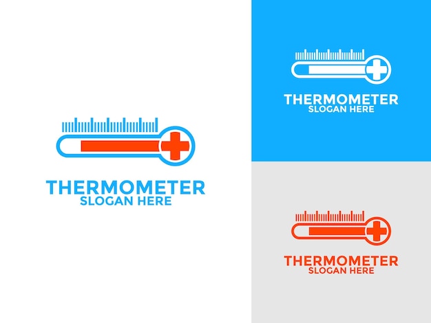 Thermometer-Logo-Konzept-Ikonen-Vektor-Set isoliert Für Web-Design-Element-Website-App-Materialien
